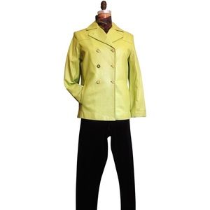 St. John Lime Green Leather Jacket